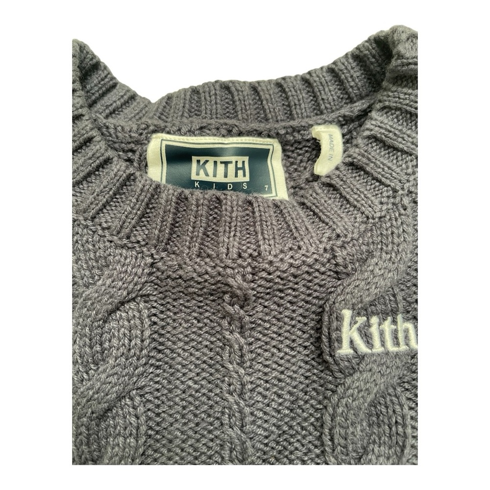 KITH KIDS CABLE KNIT‎ SWEATER NAVY - Picture 6 of 6